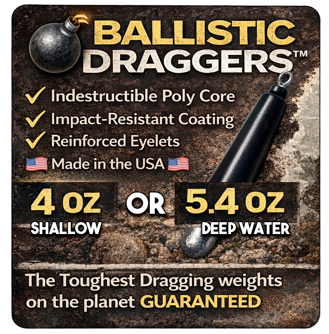 Ballistic Dragging Sinkers (Pack of 4)